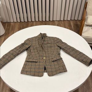 J. Crew Brown and Black Sport Coat with Classic Pattern